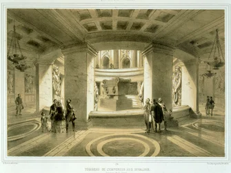 Grab von Napoleon (1769-1821) in den Invalides, aus Paris et ses Environs, veröffentlicht um 1850-60